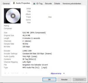 enregistrement-propriétés-audio-mp3